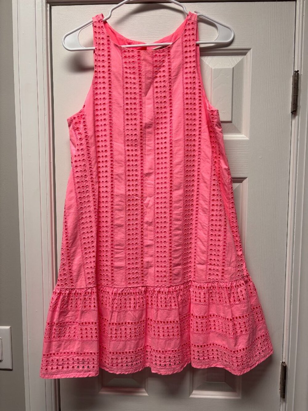 Vineyard Vines Women's Sea Spray Eyelet Swing Dress ~ Size 2 ~ Bright Pink